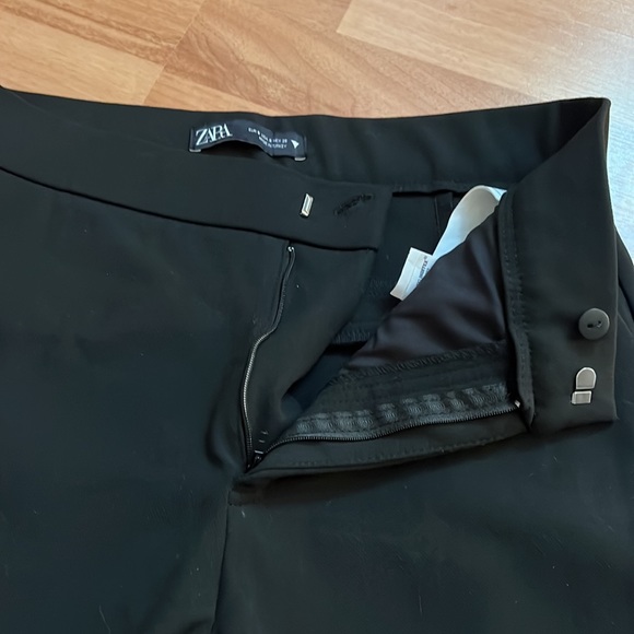 Zara - Black slim trouser, bootcut, split hem - Picture 4 of 5
